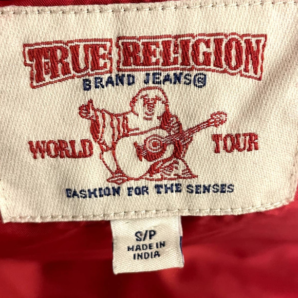 True Religion Size S Varsity Campus Letter Jacket Wool Blend Fashion for Senses - Picture 7 of 16